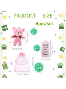 2 件/套 3 件/套 6 件/套 1~20 件 4.7 英寸小泰迪熊玩偶填充动物毛绒玩具 DIY 钥匙扣包吊坠、婚礼生日礼盒玩偶玩具生日蛋糕婚礼装饰派对礼品用品饰品 DIY 配件 - 彩色 - 查看 7