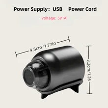 1 pezzo Mini telecamera Wifi nera, telecamera di sorveglianza senza fili smart HD, telecamera IP di sicurezza domestica, telecamera interna nera, telecamera per monitoraggio remoto Wifi
