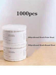 1000 Count Bamboo Universal Cleaning Swabs - Standard Bud With Double Tips For Personal Hygiene, Home Clean, Beauty, Ear, Applicator, Cleansing - Formaldehyde-Free, Multi-Purpose Use, Personal Care Accessories, Ergonomic Design, Durable Swabs