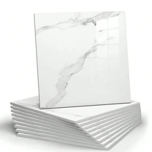11/22/30 قطعة من بلاط الحائط ذاتي اللصق بنقشة الرخام، مقاوم للماء، بطبقة خلفية من البولي فينيل كلورايد والورق المقوى والرقائق المعدنية، مستخدم لتغطية الحوائط والعزل الحراري، سهل التركيب والتفكيك، ديكور حائط متناسق مع النقشة، ورق حائط، ملصقات حائط لديكور الغرفة