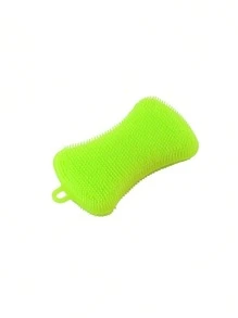 فرشاة غسيل الأطباق من السيليكون، فرشاة غسيل الأطباق ذات الوجهين، أدوات وإكسسوارات مطبخ صغيرة (طقم 3 قطع)