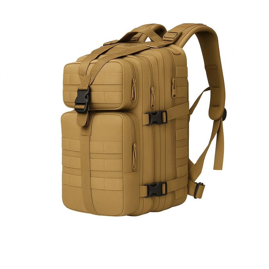 Military Camping Tactical Backpack 40 Liter Reinforced Waterproof Resistant Large Spacious - 鏽棕色 - 查看 1