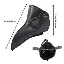 NetHong Halloween Plague Doctor Mask - Long Beak Nose Costume Fancy Dress UK Party - Black - View 6