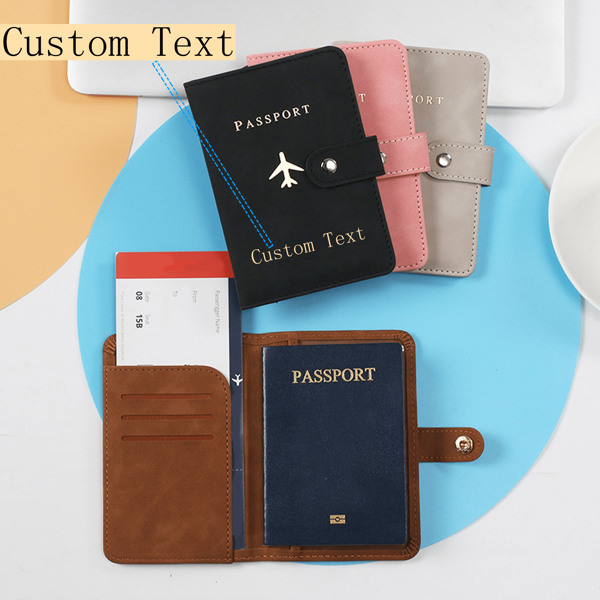 1 pieza Funda de pasaporte con logotipo de texto personalizado, Clip de pasaporte de piel sintética, Portaentradas, Juego unisex de pareja con letra multifuncional, de gran capacidad, funcional, plegable, práctico, encogimiento mínimo, estilo kawaii, para vacaciones/ocio, básico en rosa intenso, azul real, verde, rojo burdeos, personalizado, único, regalo personalizado para mujer
