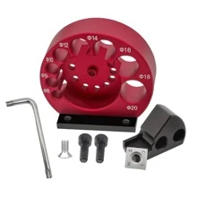 1 Set Dowel Maker Jig, 8-Holes Adjustable Dowel Maker Jig 8mm-20mm With Carbide Blades Woodworking Electric Drill Milling Dowel Round Rod Auxiliary Tool