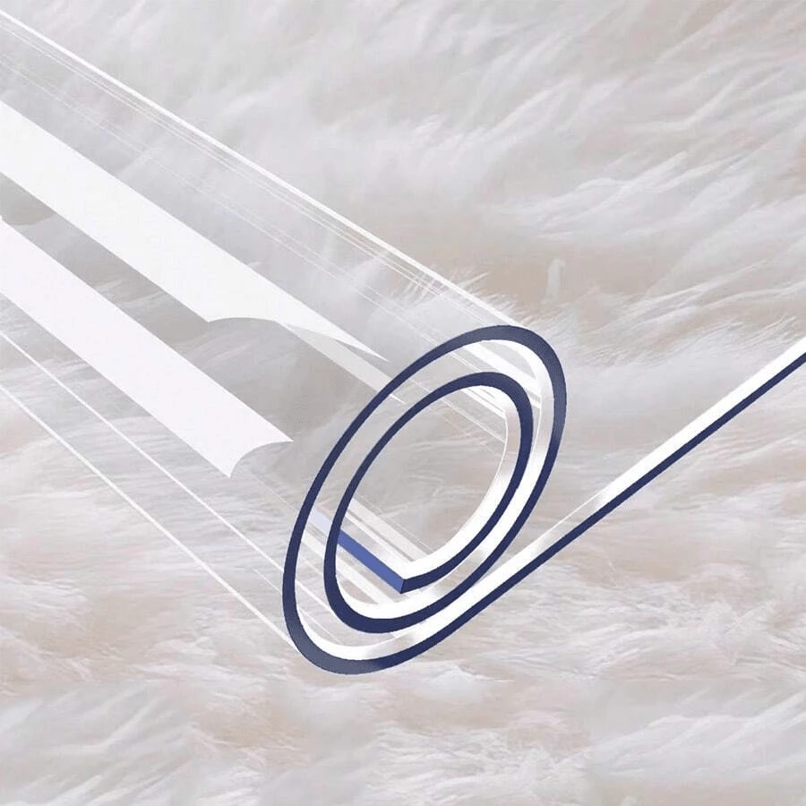 PVC Tablecloth Protector - 2.0mm Thick Clear, & Heat-Resistant Table Cover, Scratch-Proof Polyvinyl Chloride Material, Ideal For Home & Hotel Dining Tables, Coffee Tables, And Kitchen Countertops, Table Protection | Clear Table Cover | Durable PVC Material, Table Covering