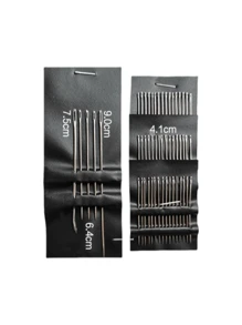 1 Pc Assorted Size Asymmetrical Shaped Sewing Needle Set, Stainless Steel Hand Sewing Needles For Beginner, Embroidery And Crafting Enthusiasts, (Random Color/Design)