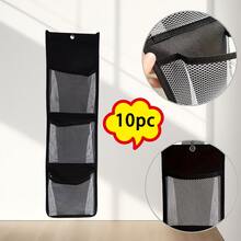 网状淋浴架，带 3 个口袋的悬挂式浴室储物收纳袋，适用于宿舍、房车、毛巾、袜子、内衣、小物品（黑灰色）返校学校储物袋大学收纳袋 - 彩色 - 查看 14