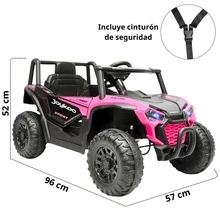 Joykoo Montable Electrico para Niños UVT-001 Luz y Sonido Control Remoto Conexión USB y Bluetooth 12v - Rosa - Ver 5