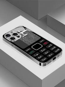 Funda de teléfono personalizada con diseño de moda, material de vidrio plateado para imitación de teléfonos móviles, resistente al desgastetant y a la suciedadtant, adecuada para I Max 16 Pro Max/16E/15 ProMax/14 Pro/13 Promax/12 ProMAX/11 Pro/X/ Xr/Smax