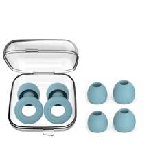Sleep Earplugs With Storage Case & Replacement Tips, Silicone Earplugs For Sleeping, Comfortable For Bedroom, Office, Airplane, Nap, Comes With Storage Case And Different Size Replacement Tips, Suitable For Men And Women, Reusable