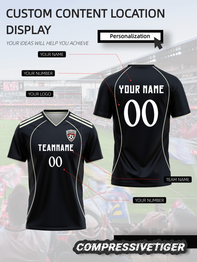 Men's Black Sports Training Top For Real Madrid Adult Teams. Custom-Printed With Name/Number And Logo On Front And Back. Quick-Dry, Breathable Fabric Ensures Comfort For Casual, Party, Or Daily Wear. Ideal For Soccer, Badminton, Volleyball During Spring/Summer. Custom Patterns/Logos/Names/Numbers Available.,Stylish,Fashion,Hipster,Casual,Minimal Chic,Personalized,Customized,Custom,Unique,Guy Costumes,Capsule Wardrobe,Men Basic/Street Style,Ideal Gifts For Him,Boyfriend,Family,Friends,For Birthdays,For Vacation/Holiday,For School/Competition,For Sports/Climbing