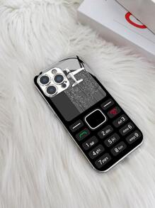Funda de teléfono personalizada con diseño de moda, material de vidrio plateado para imitación de teléfonos móviles, resistente al desgastetant y a la suciedadtant, adecuada para I Max 16 Pro Max/16E/15 ProMax/14 Pro/13 Promax/12 ProMAX/11 Pro/X/ Xr/Smax