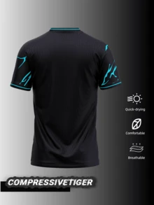 Manchester Sports 男士足球球迷版運動套裝，正反面姓名與號碼印花，吸濕排汗，足球健身訓練服，夏季款 - 藏蓝色 - 查看 3