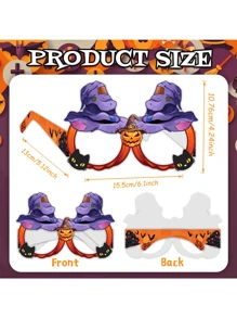 12 件万圣节新主题派对半脸面具舞会 DIY 鬼形纸面具，完美的派对装饰，小礼物家居装饰万圣节装饰房间装饰秋季装饰