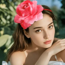 1 Pc Fascinators Hat Flower Mesh Ribbons Feathers On A Headband And A Clip Tea Party Headwear For Girls And Women