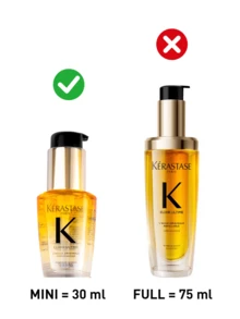 Kérastase ELIXIR Ultimate Hair Oil, 30ml, Infused With Camellia Flower Active Essence, Repairs Damaged Hair, Reduces Protein Loss, Leaves Hair Voluminous, Radiant, Smooth And Silky. Lightweight And Easily Absorbed, Suitable For All Hair Types, Especially Dry And Damaged Hair. Daily Nourishment Enhances Softness, Moisture And Shine. Emits A Premium Woody And Iris Floral Fragrance.