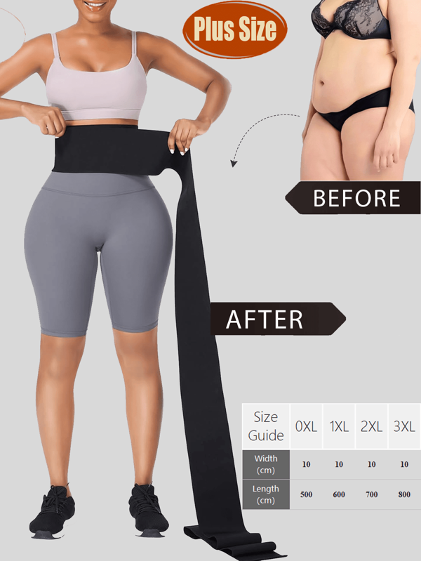 1 pièce Ceinture enveloppante pour femme grande taille, ceinture de maintien élastique post-partum, réglable