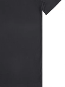 Women's Summer Casual Loose Soft 100% Cotton Crew Neck Short Sleeve Black T-Shirt,Floral Gigi Graphic Design - 黑色 - 查看 5