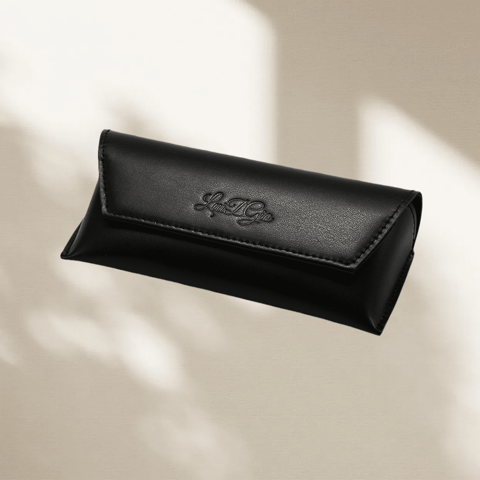 1pc New Style Soft Pressed Button Edged Optical Glasses Case, Portable Sunglasses Box