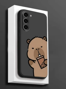1pc Milk Tea Koala Bear Anti-Drop Anti-Slip Black Phone Case, Compatible With IPhone, Compatible With Honor, Compatible With Redmi, Compatible With Galaxy, And Models,International Version, Not The Domestic Version - Black - View 7