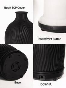 ellestfun 1pc USB 5V 80ml Resin Ultrasonic Essential Oil Diffuser & Aroma Diffuser & Humidifier, Suitable For Small Room Aromatherapy Humidification - Multicolor - View 11