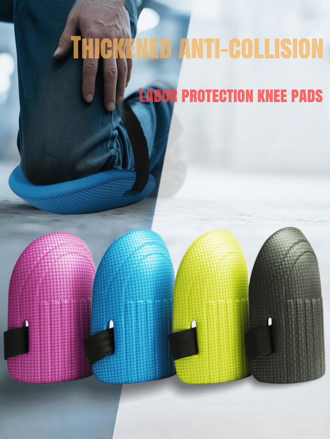 2 piezas Almohadillas para el tobillo para mujeres y hombres - Alfombrillas impermeables ligeras para la rodilla foam y almohadillas de ajuste fácil para jardinería con tiras Adjustable - almohadilla para las rodillas para trabajo