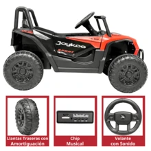 Joykoo Electric Ride-On For Kids UVT-001 Light And Sound Remote Control USB And Bluetooth Connection 12v - Red - View 4