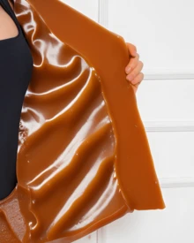 Women's Modern Tailored Blazer – Elegance And Comfort In The Look - Chocolate Brown - View 4
