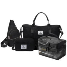 4pcs [Travel Tote Bag], Fashionable Shoulder Bag, Outdoor Travel Set Of 4pcs, Suitable For Shopping, Sports And Fitness Handbag