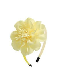 1 件纯色雪纺花头带，手工花发带镂空发饰，适合表演、派对、朋友聚会、女孩花发饰