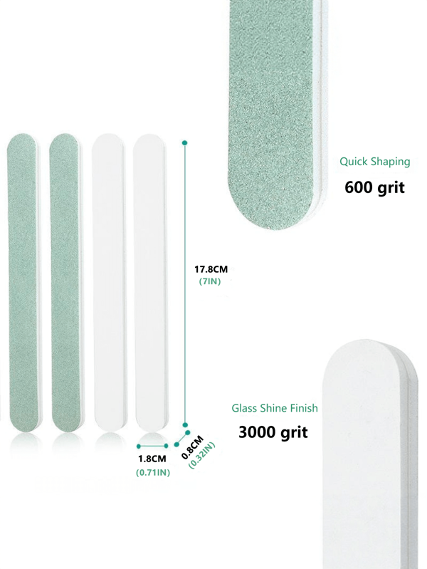 600/3000 Grit beidseitiger Nagelfeile - 2 in 1 professioneller Nagel-Polierer & Polierkit für glänzende, glatte natürliche, Acryl- und Gelnägel, wiederverwendbare Nagelfeilen, Nagelfeile, Maniküre-Pediküre-Werkzeuge, Nagelpflege-Grundausstattung, einfach zu benutzender Nagel-Glanz-Verstärker, tragbares Nagel-Polier-Set für Salon-Heimgebrauch, nicht-elektrische Nagelfeile für starke, gesunde Nägel, Alternative zum Nagelfräser