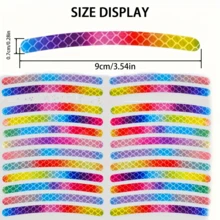 20 件自行车反光贴纸 山地自行车反光轮带条纹贴纸 适用于摩托车车轮、汽车、自行车、自行车反光贴纸、装饰条纹、通用车轮带反光贴纸 - 彩虹色，适用于所有汽车、自行车配件（颜色随机）