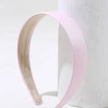 1件宽幅布艺发带，时尚百搭简约发饰，女士发箍发带，头饰 - 淺粉色 - 查看 3