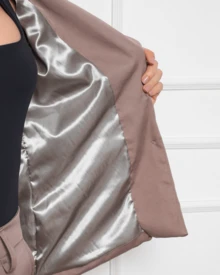 Women's Modern Tailored Blazer – Elegance And Comfort In The Look - 摩卡棕 - 查看 4