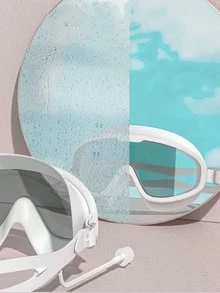 1PC Large Frame Swimming Goggles Waterproof And Anti-Fog High-Definition Male And Female Professional Adult Diving Swimming Goggles, Beach Essentials, Beach Accessories, Pool Float