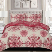 100% Rich Cotton Duvet Quilt Cover Bedding Set Double King & Super King Size - Patchwork Grey - 查看 2