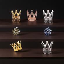 4 piezas Mini adornos de corona de pastel con piedras de strass doradas - Accesorios para hornear de cumpleaños, decoraciones, adornos, adornos pequeños, accesorios, adornos de pastel, decoraciones de pastel, adornos de fiesta, decoraciones de fiesta, apliques, corona, adornos pequeños, adornos, regalos pequeños