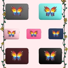 Pothai 蝴蝶设计简约防水减震透气笔记本电脑保护套，保护性笔记本电脑包，女士笔记本电脑包， 书包，大学必备品，返校必备 - 彩色 - 查看 1