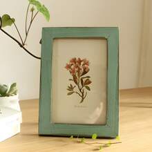 1pc Photo Frames, Rustic Wooden Picture Frames, Vintage 5-Inch Photo Holder, Farmhouse Style Wall Decor, Distressed Finish For Home & Office Display, Home Decor Gifts Birthday Graduation - Như đã trình bày - Xem 10