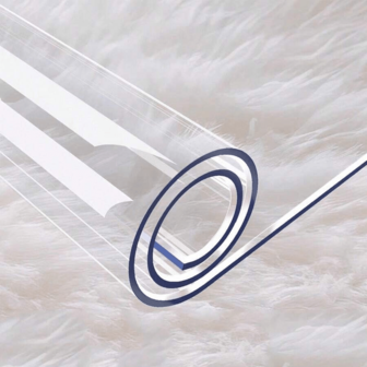 Mantel transparente de 1,0 mm de espesor de PVC, resistente a los arañazos y al calor, película protectora para superficies de mesa, apta para manteles de mesa de comedor del hogar u hotel, mantel de mesa de café, juego de mesa de 1 pieza.