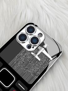 Funda de teléfono personalizada con diseño de moda, material de vidrio plateado para imitación de teléfonos móviles, resistente al desgastetant y a la suciedadtant, adecuada para I Max 16 Pro Max/16E/15 ProMax/14 Pro/13 Promax/12 ProMAX/11 Pro/X/ Xr/Smax