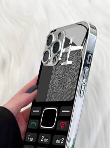 Funda de teléfono personalizada con diseño de moda, material de vidrio plateado para imitación de teléfonos móviles, resistente al desgastetant y a la suciedadtant, adecuada para I Max 16 Pro Max/16E/15 ProMax/14 Pro/13 Promax/12 ProMAX/11 Pro/X/ Xr/Smax