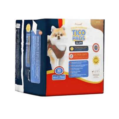 Tapete Higiênico Para Cães Tico Pads Slim Blue 30 Unidades 60x55