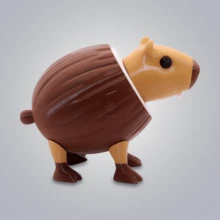 Figura Coleccionable Cococini Burbaloni Luliloli  | Diseño Tierno, Original y Divertido para Decorar o Regalar - Marrón - Ver 3