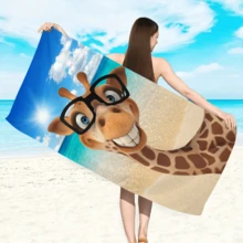 1 件海龟印花防水防沙超大沙滩毯，轻便，适合海滩、度假、旅行、户外露营、野餐 - 超细纤维沙滩巾，快干且吸水 - 彩色 - 查看 5