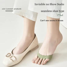 2 Piezas/4 Piezas Almohadillas metatarsiana para mujeres y hombres, almohadillas blandas para la parte delantera del pie, reutilizables, transpirables, medias invisibles para primavera y verano. Almohadillas para los cinco dedos de los pies de la mujer para tacones altos, cómodos semiinsertos para el cuidado de los pies, calcetines con insertos antideslizantes para los dedos de los pies, para sandalias, medias de media longitud para mujeres, almohadillas para la parte delantera del pie, calcetines con los dedos expuestos, calcetines de cinco dedos antideslizantes, exterior, tacones, viaje, accesorios de viaje