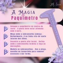 Kit Designer de Sobrancelha com Paquímetro Caneta em Gel Pinça e Navalha