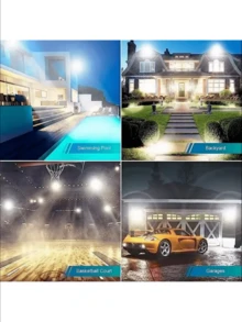 2025 30W 1000mAh Solar Outdoor Floodlight - IP67 Waterproof Remote Control Spotlight With 3 Modes | Auto-Dimming Motion Sensor, Suitable For Villa/Garden/Street Security | Super Bright 6500K, All-Weather, Rechargeable Wall Light For Pathways And Yards - Black - View 5