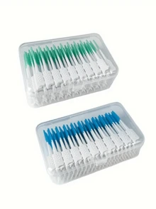 100/40/20/1 Stück Zahnseide Bürste, Interdentalbürste, Mini Zahnseide Bürste, Zahnpickelbürste mit weichem Gummi, Mundpflegebürste, nicht schädlich für Zahnfleisch und Zahnschmelz, tragbar, geeignet für Essen und Dating zur Mundhygiene